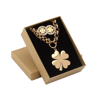 Conjunto 2 Peças Trevo | Aço Inoxidável | Coleção Stellara