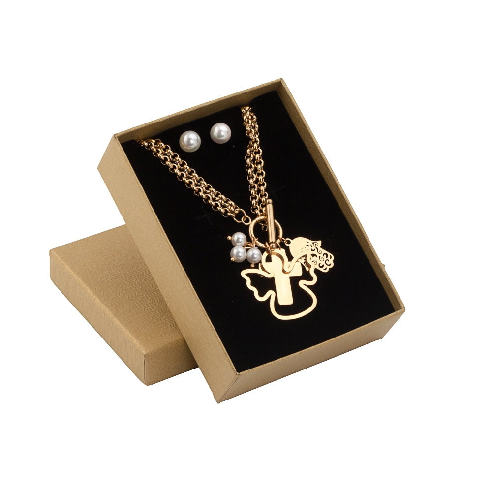 Conjunto 2 Peças Símbolos de Fé | Aço Inoxidável | Coleção Stellara