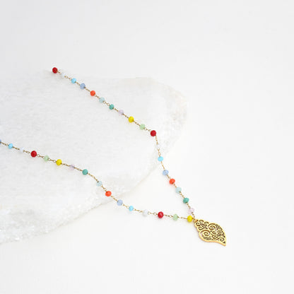 Colar Coração de Viana Colorido | Aço Inoxidável | Coleção Stellara