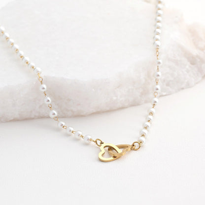 Colar Corações Entrelaçados | Aço Inoxidável | Coleção Stellara