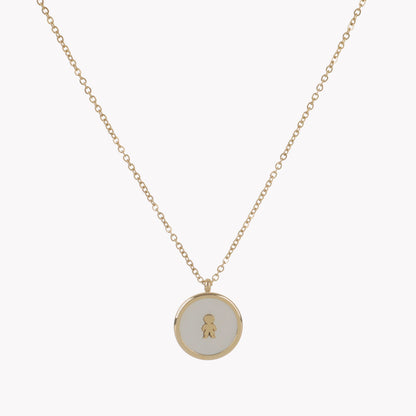 Colar Madrepérola e Menino | Aço Inoxidável | Coleção Stellara