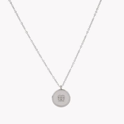 Colar Madrepérola e Duas Meninas | Aço Inoxidável | Coleção Stellara