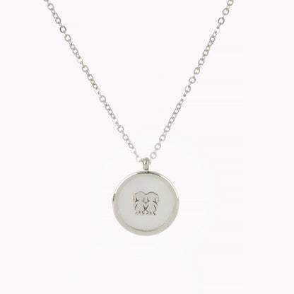 Colar Madrepérola e Duas Meninas | Aço Inoxidável | Coleção Stellara