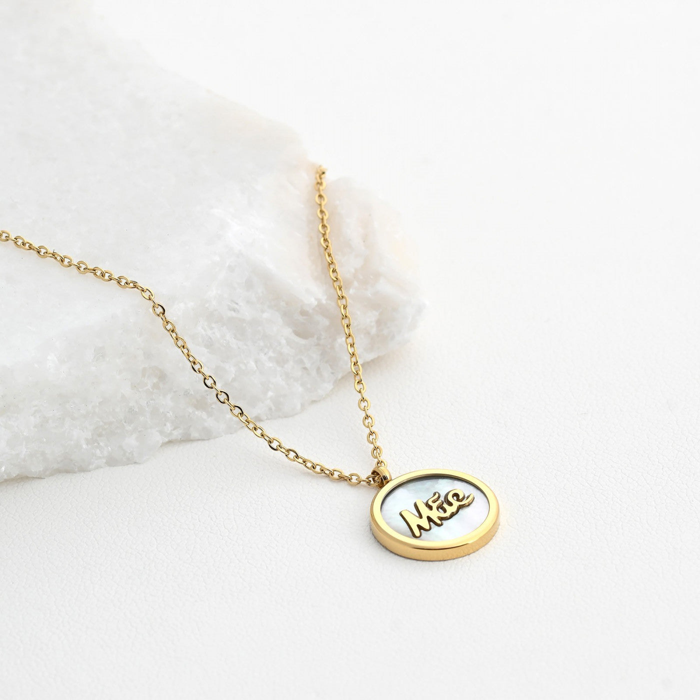 Colar Mãe com Madrepérola | Aço Inoxidável | Coleção Stellara