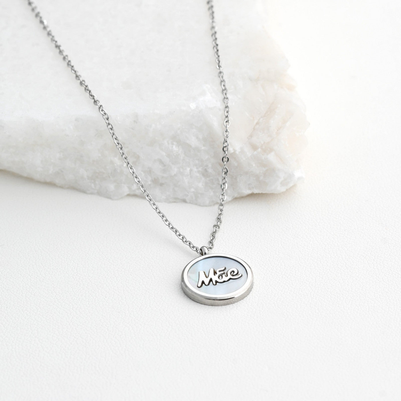 Colar Mãe com Madrepérola | Aço Inoxidável | Coleção Stellara