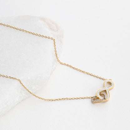 Colar Coração e Infinito | Aço Inoxidável | Coleção Stellara