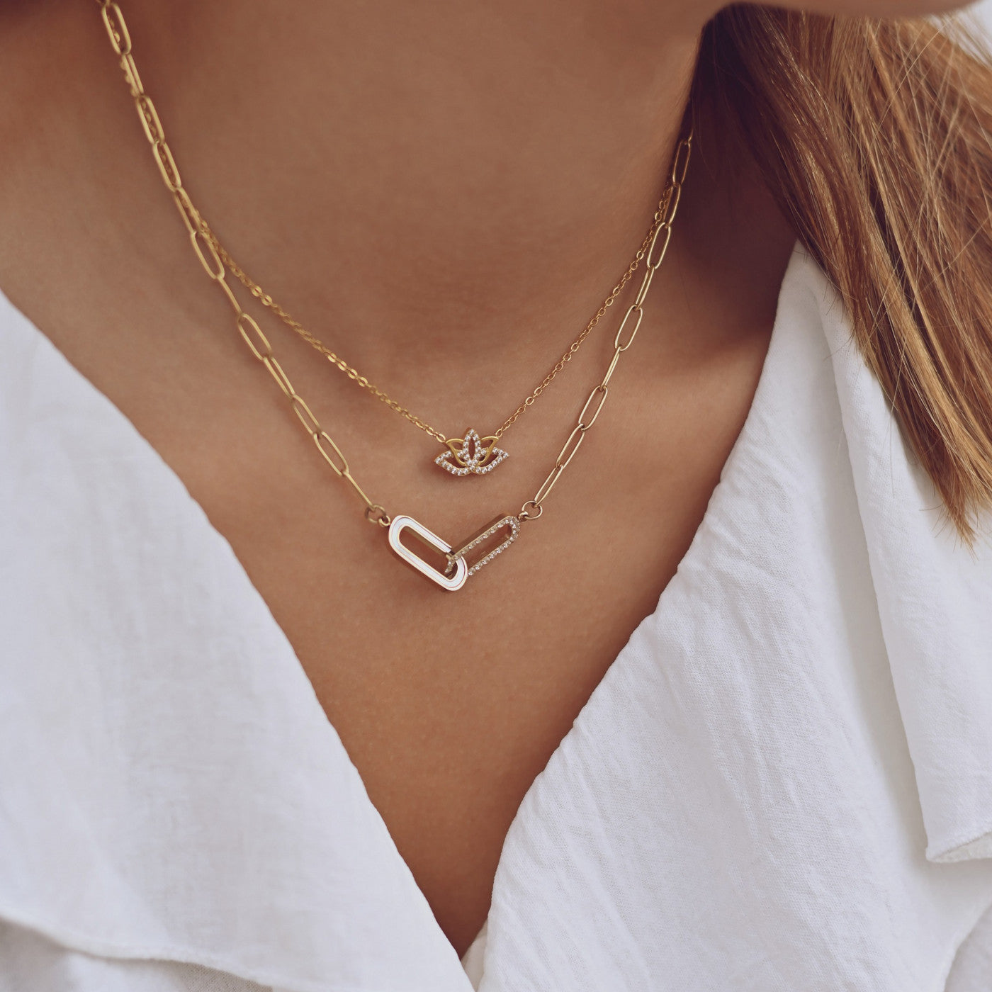 Colar Elos Entrelaçados | Aço Inoxidável | Coleção Stellara