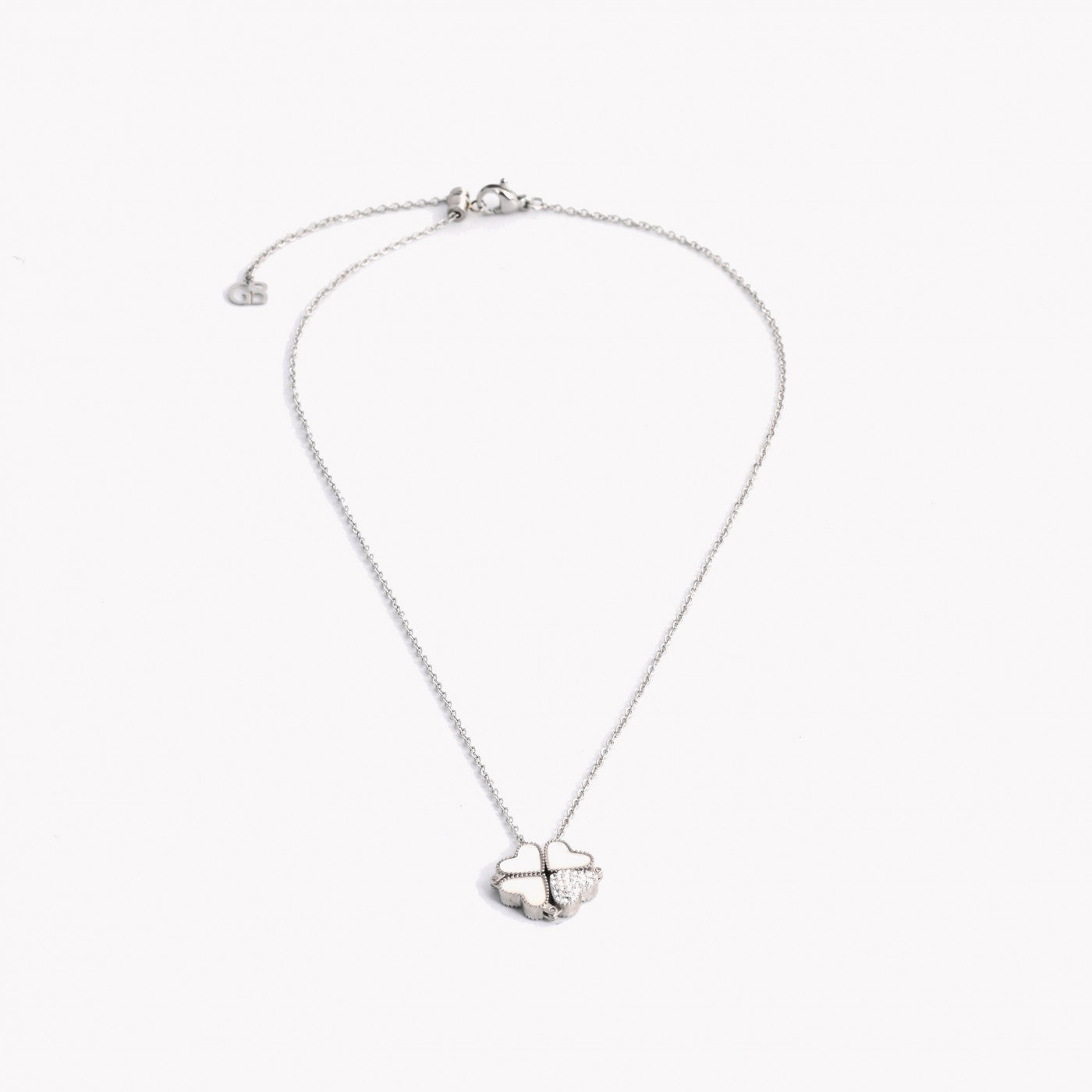 Colar Trevo e Coração 2 em 1 | Aço Inoxidável | Coleção Stellara
