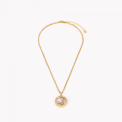 Colar de aço redondo berloques - MÃE - Terra de Estrelas