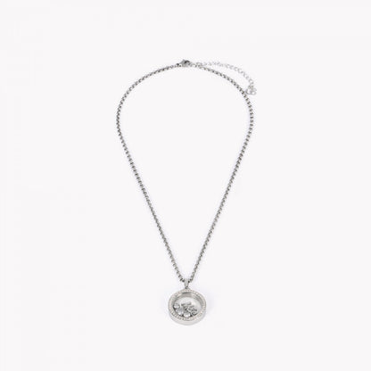 Colar de aço redondo berloques - MÃE - Terra de Estrelas