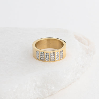 Anel Brilhantes | Aço Inoxidável | Coleção Stellara