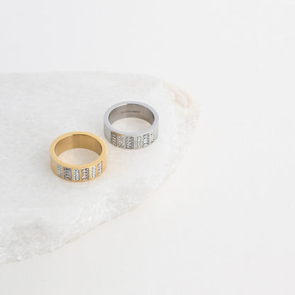 Anel Brilhantes | Aço Inoxidável | Coleção Stellara