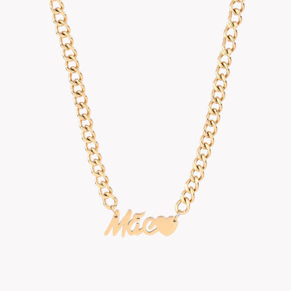 Colar Palavra Mãe | Aço Inoxidável | Coleção Stellara