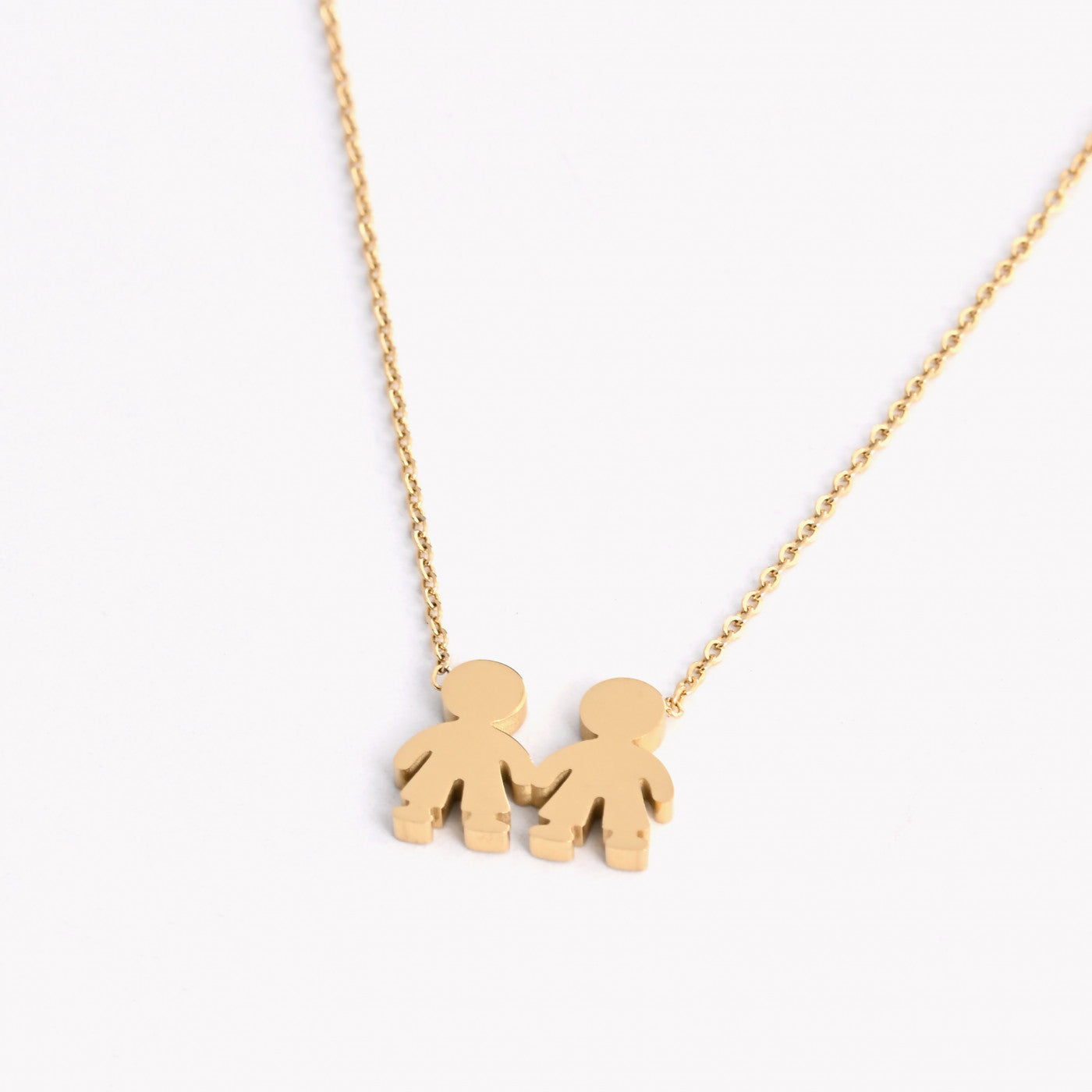 Colar Dois Meninos | Aço Inoxidável | Coleção Stellara