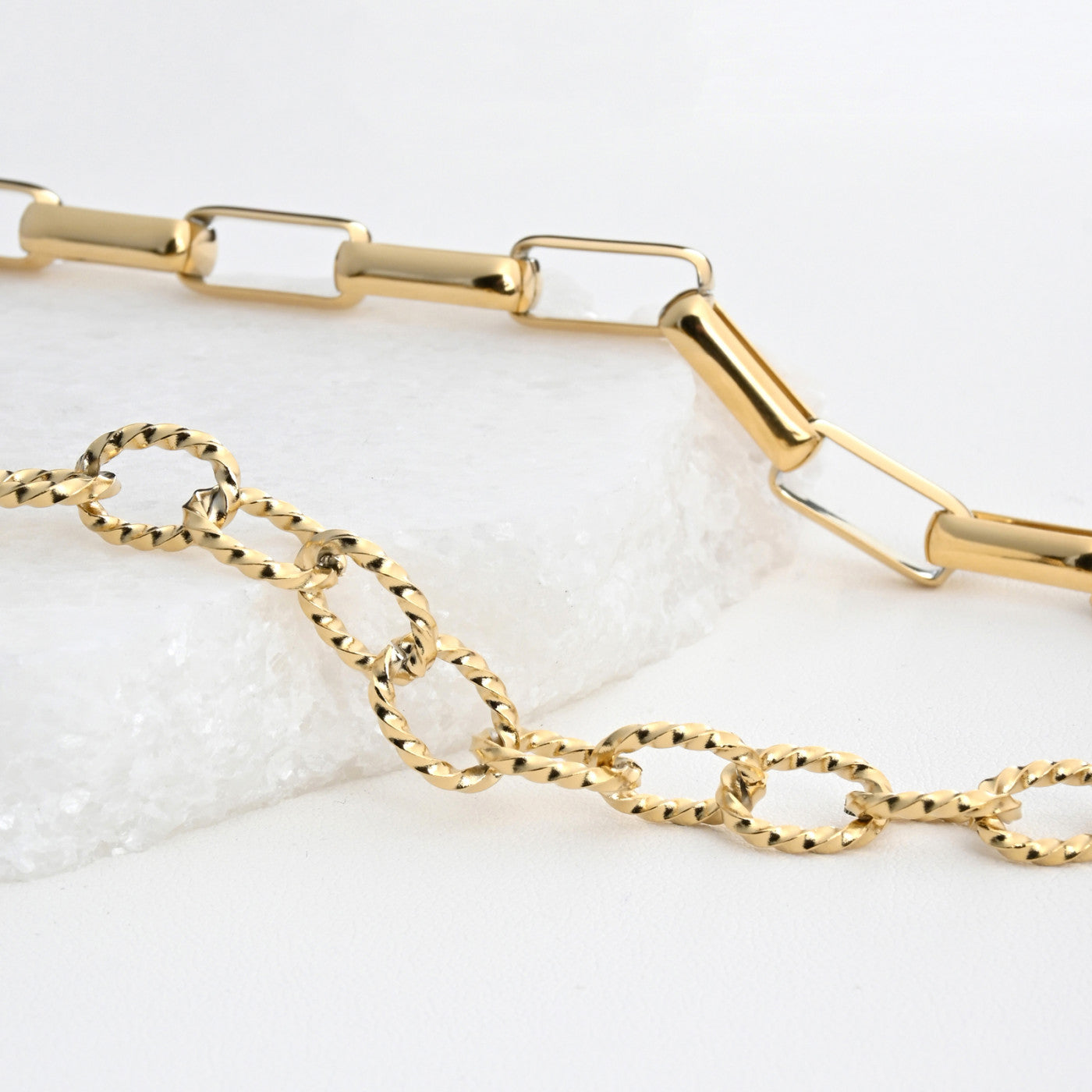 Colar Reversível com Elos | Aço Inoxidável | Coleção Stellara