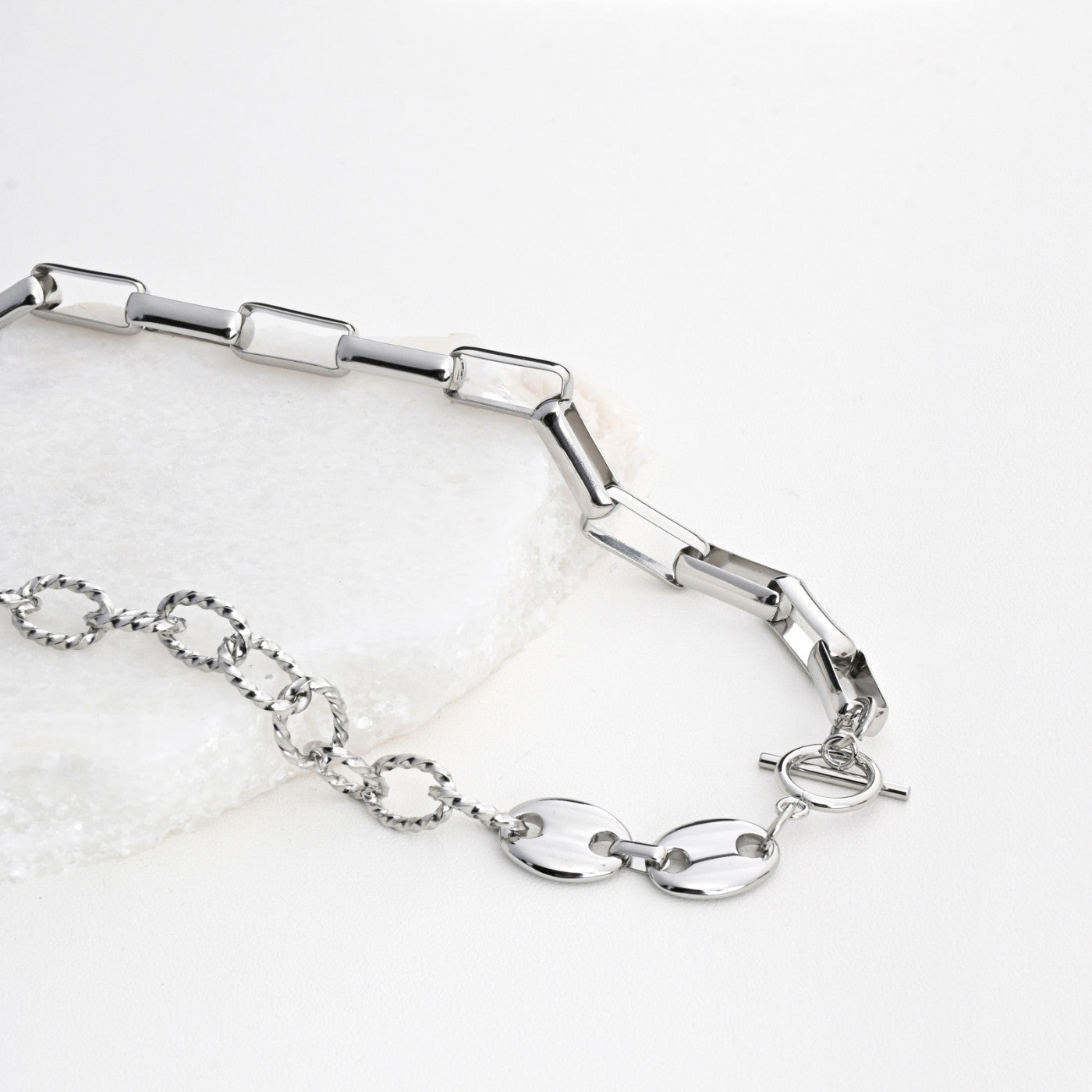 Colar Reversível com Elos | Aço Inoxidável | Coleção Stellara