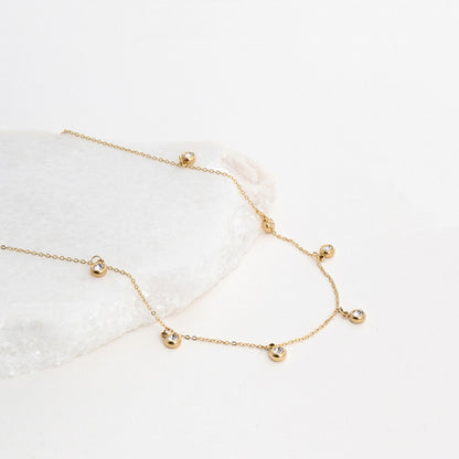 Colar Trevo com Brilhantes | Aço Inoxidável | Coleção Stellara